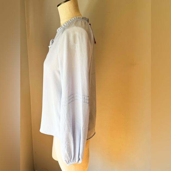 NWT Sanctuary Social Standard Tallie Sky Blue Peasant Boho Lightweight Top Sz XS - Picture 4 of 8